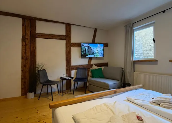 Zum Goldenen Schiff - Lehmzimmer Fachwerk Otel Marktbreit